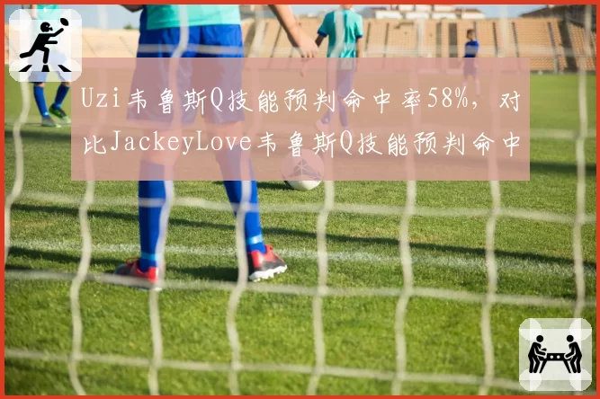 Uzi韦鲁斯Q技能预判命中率58%，对比JackeyLove韦鲁斯Q技能预判命中率49%操作稳定性